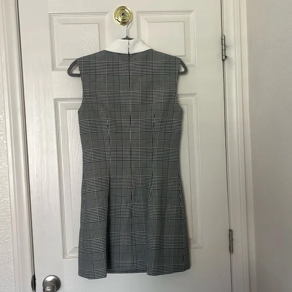 SELF-PORTRAIT Check-Print Sleeveless Stretch-Woven Minidress US 12 - Picture 13 of 16